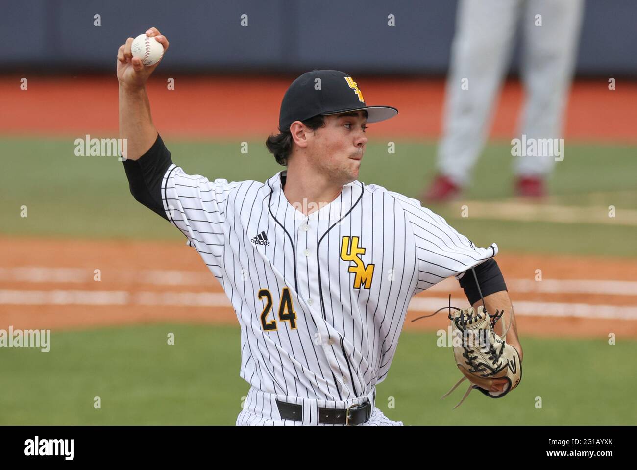 Oxford, MS, USA. 04th June, 2021. Southern Miss pitcher Ben Ethridge