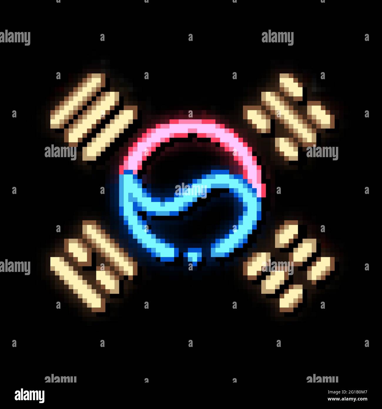 South Korea Flag neon glow icon illustration Stock Vector Image & Art ...