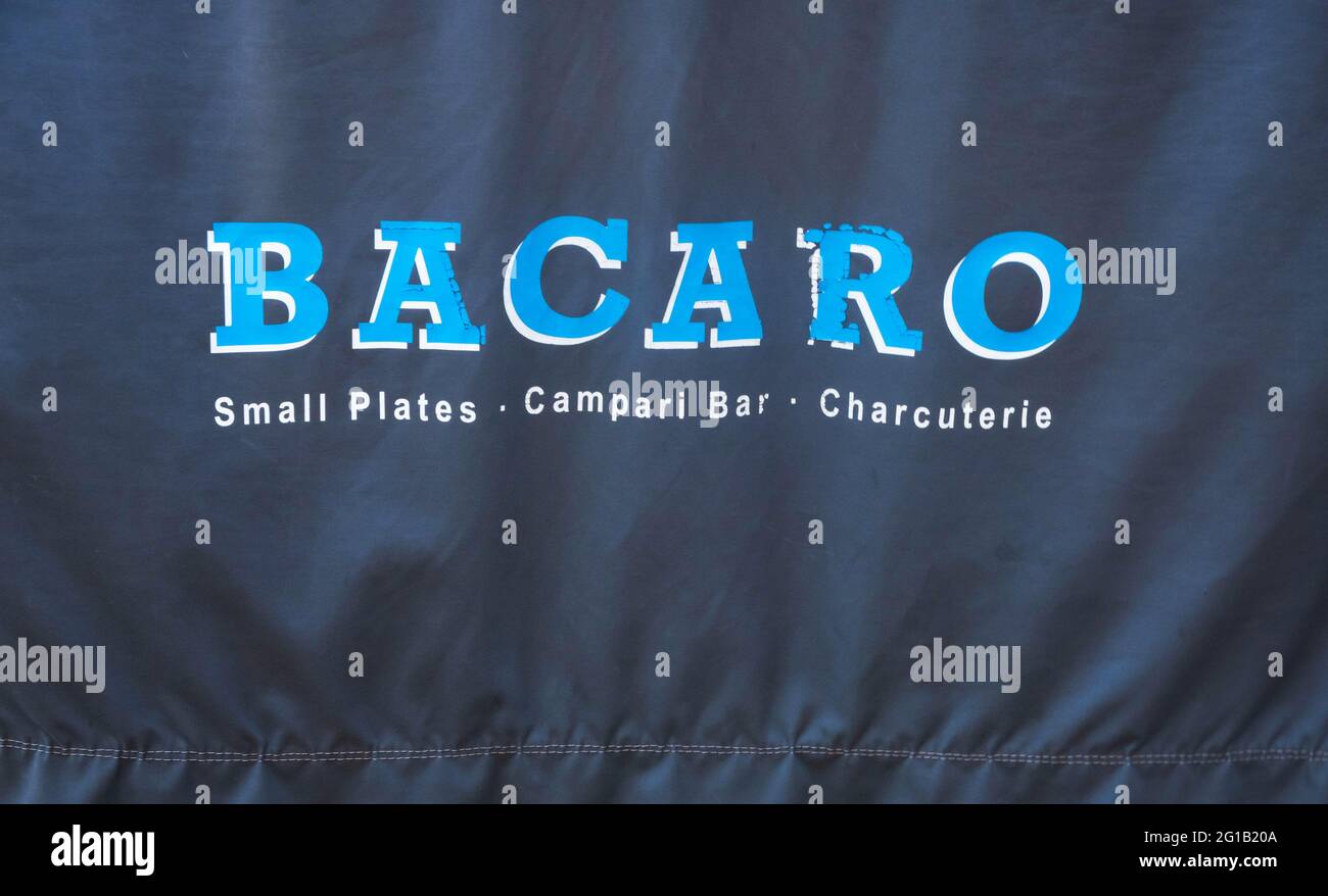 Bacaro, a Mediterranean restaurant on Castle Street in Liverpool Stock Photo