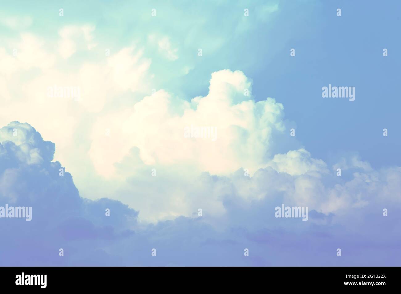 Blue sky with the white clouds Stock Photo