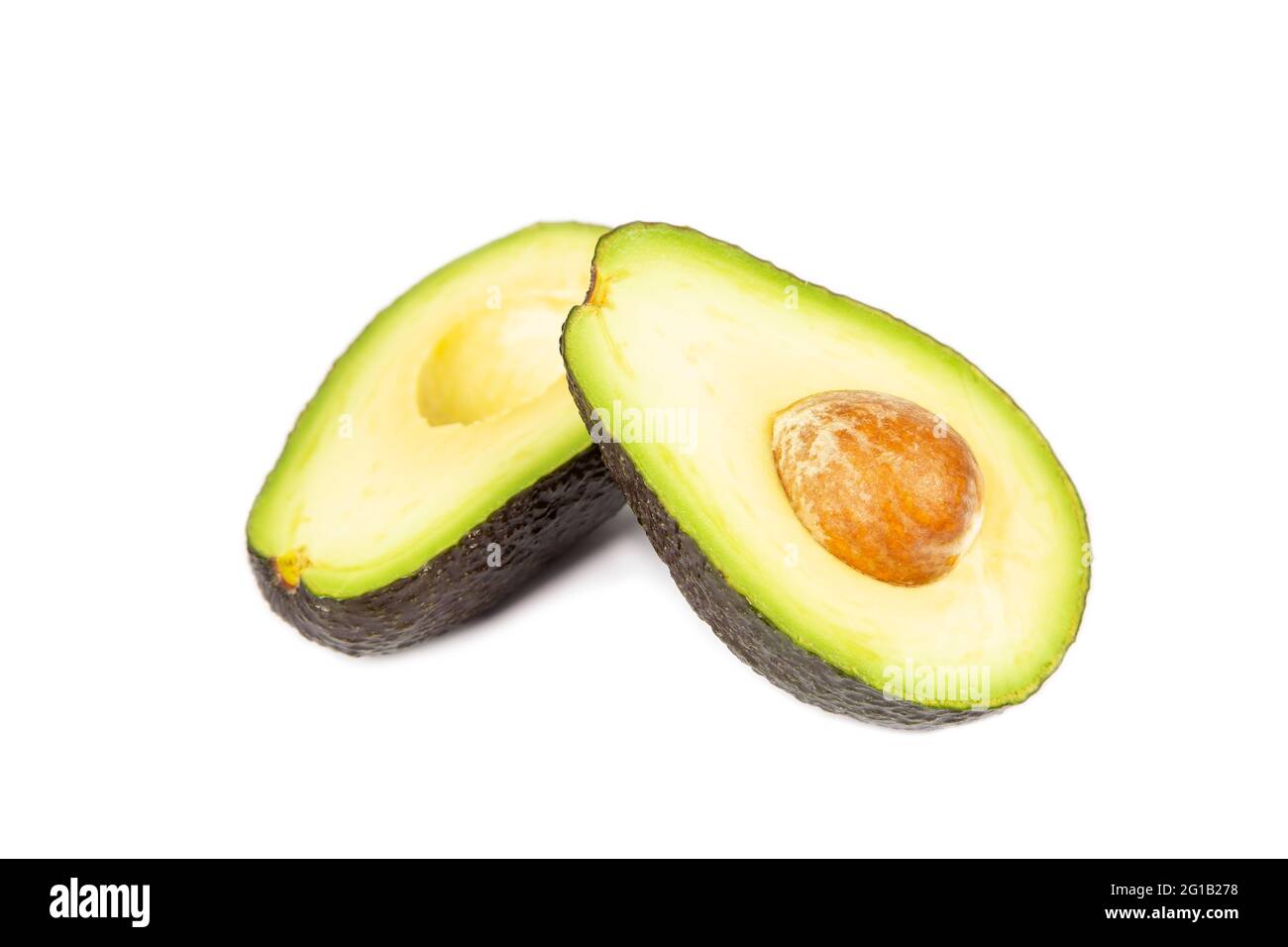 Fresh avocado on white background Stock Photo