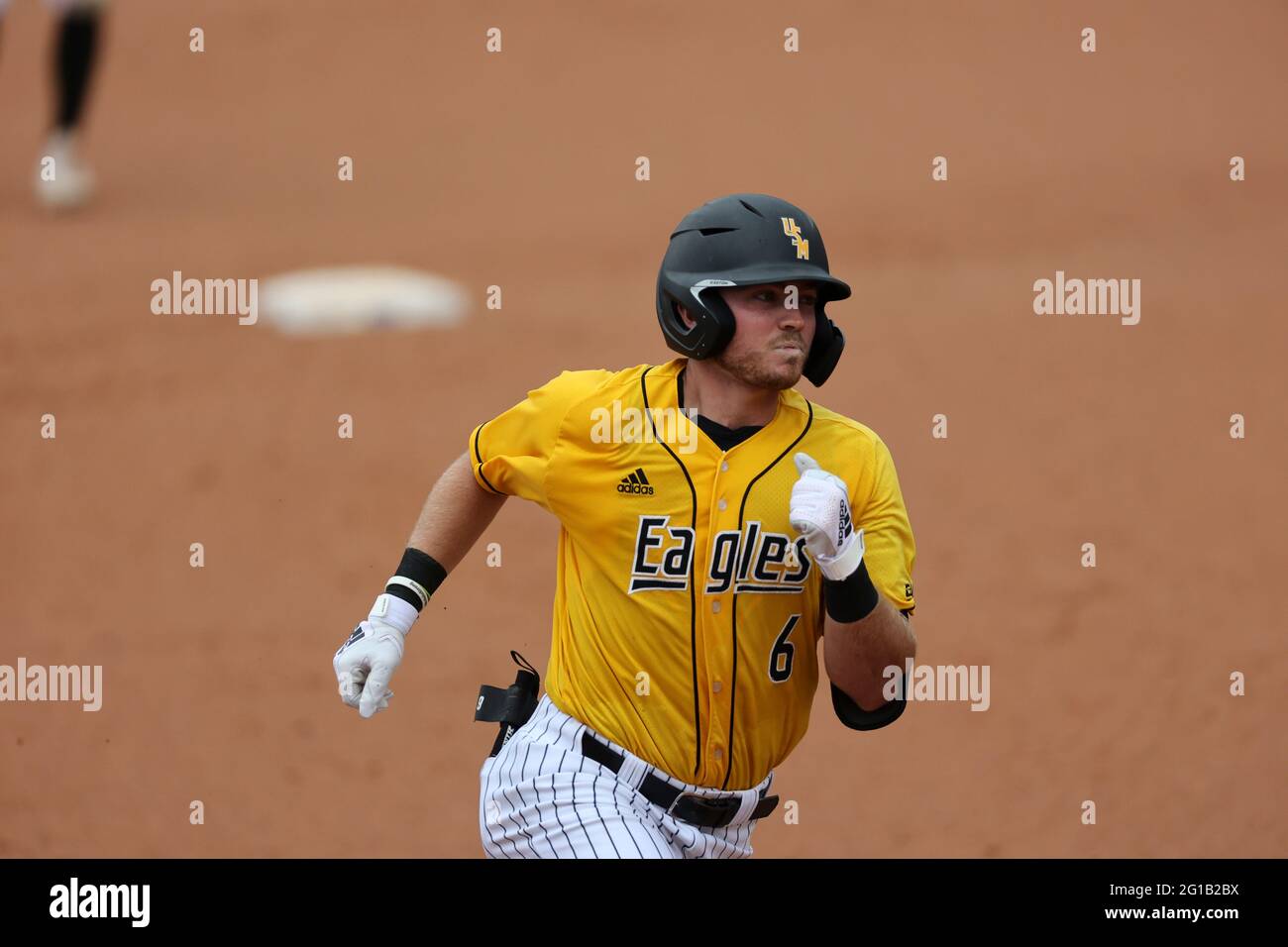 Oxford, MS, USA. 05th June, 2021. Southern Miss infielder Will McGillis