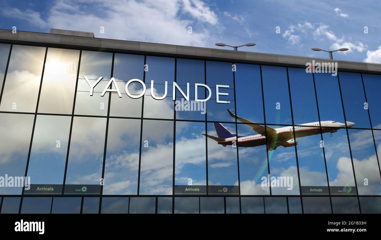 3d animation commercial airplane landing hi-res stock photography and ...