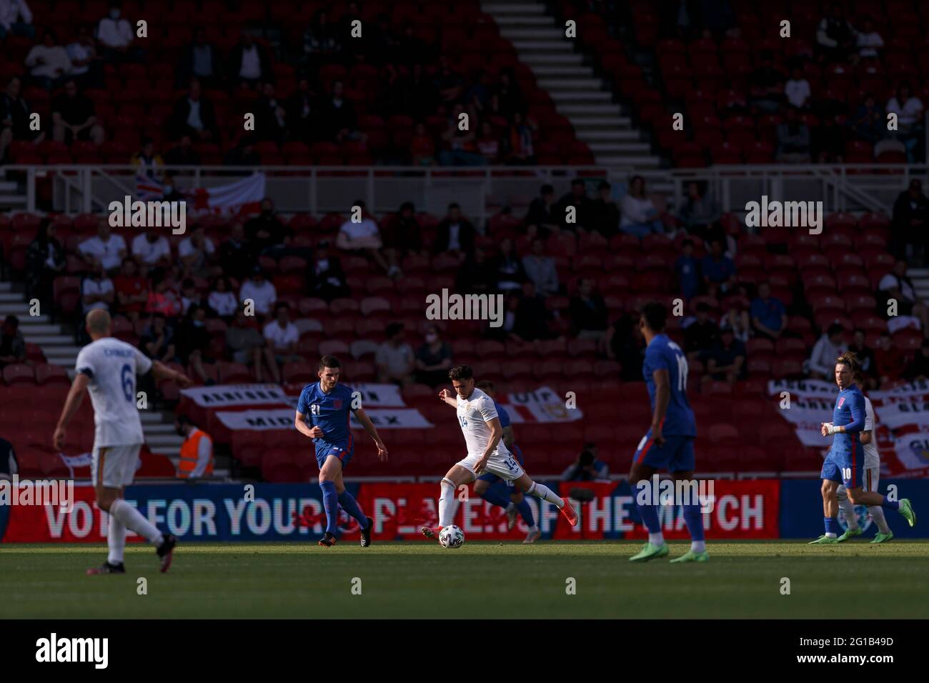 Middlesbrough, UK. 06th June, 2021. A general view (GV) of play during the International Friendly match between England and Romania at Riverside Stadium on June 6th 2021 in Middlesbrough, England. (Photo by Daniel Chesterton/phcimages.com) Credit: PHC Images/Alamy Live News Stock Photo