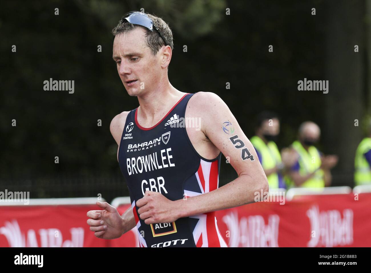 Leeds, UK. 06th June, 2021. Alistair Brownlee during the AJ Bell 2021 World Triathlon Para Series in Roundhay Park, Leeds. Credit: SPP Sport Press Photo. /Alamy Live News Stock Photo