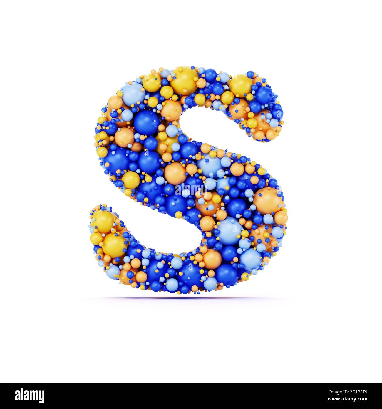 S letter with colored shiny balls. Realistic 3d rendering illustration. Isolated on white background with shadow cast Stock Photo - Alamy S letter with colored shiny balls. Realistic 3d rendering illustration. Isolated on white background with shadow cast Stock Photo - Alamy