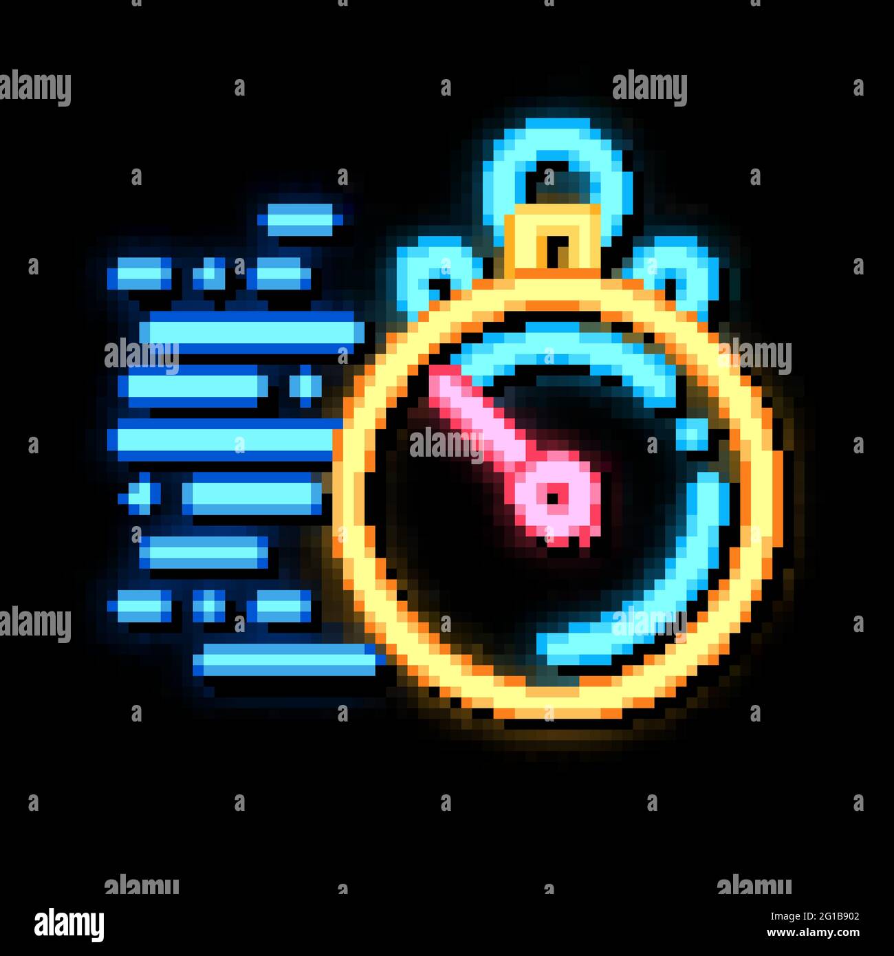 Stopwatch Time neon glow icon illustration Stock Vector Image & Art - Alamy