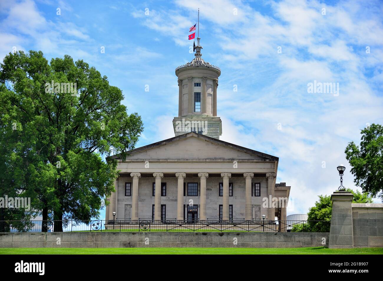 Nashville, Tennessee, USA. The Tennessee State Capitol Building was built between 1845 and 1859 and in Greek Revival style of architecture. Stock Photo