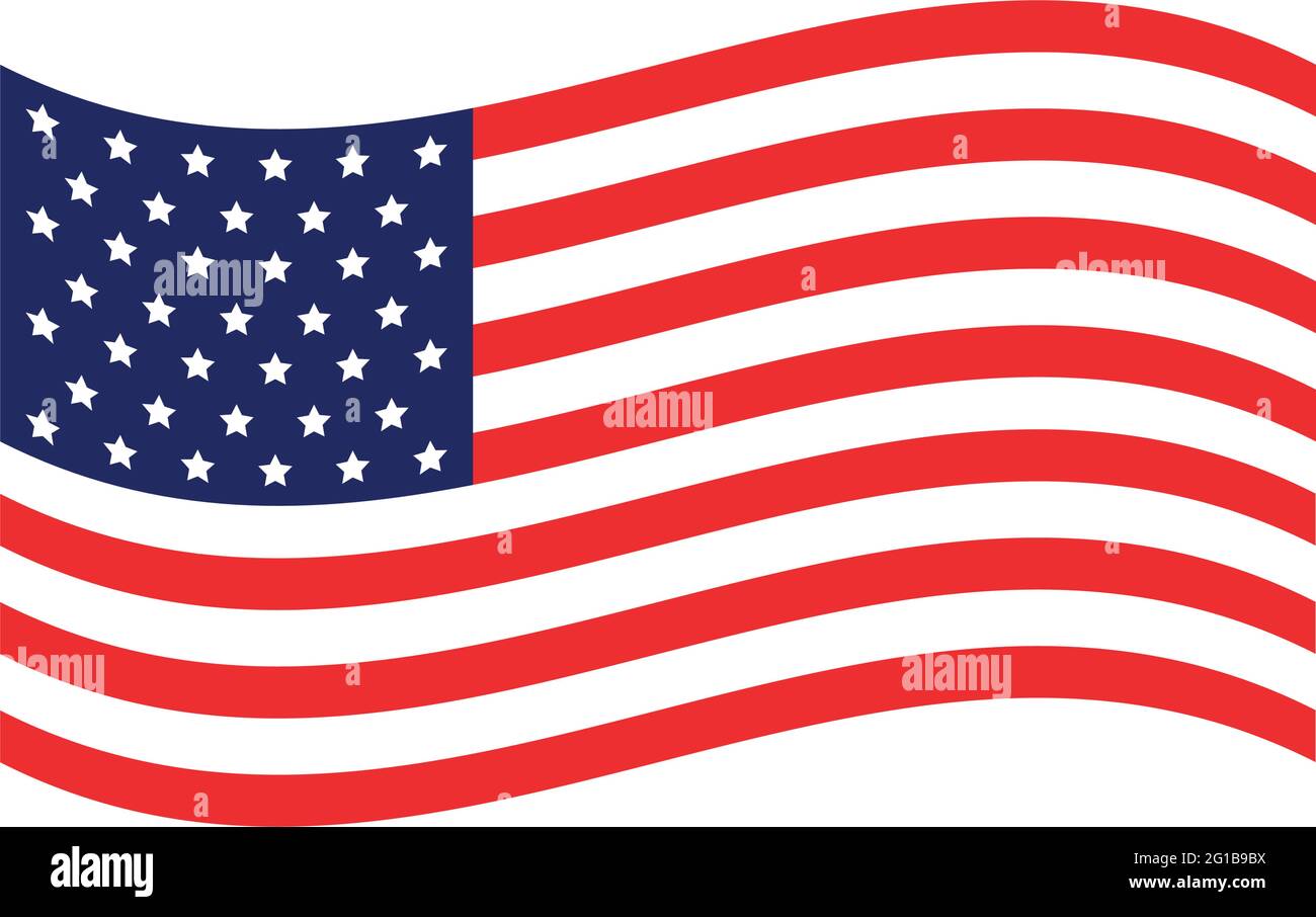 usa flag waving Stock Vector Image &amp; Art - Alamy