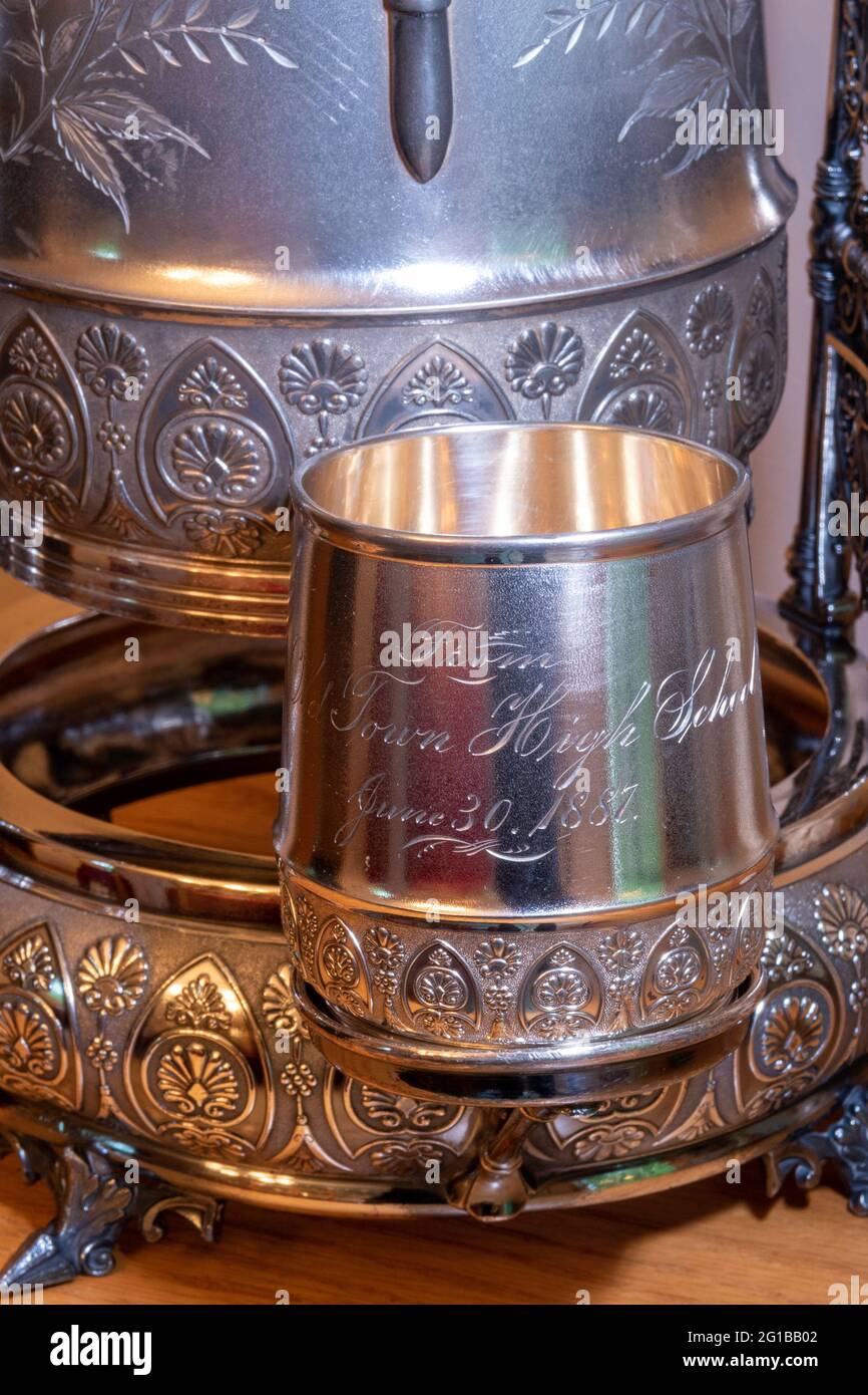 Vintage Silver Hot Beverage Server, USA Stock Photo Alamy