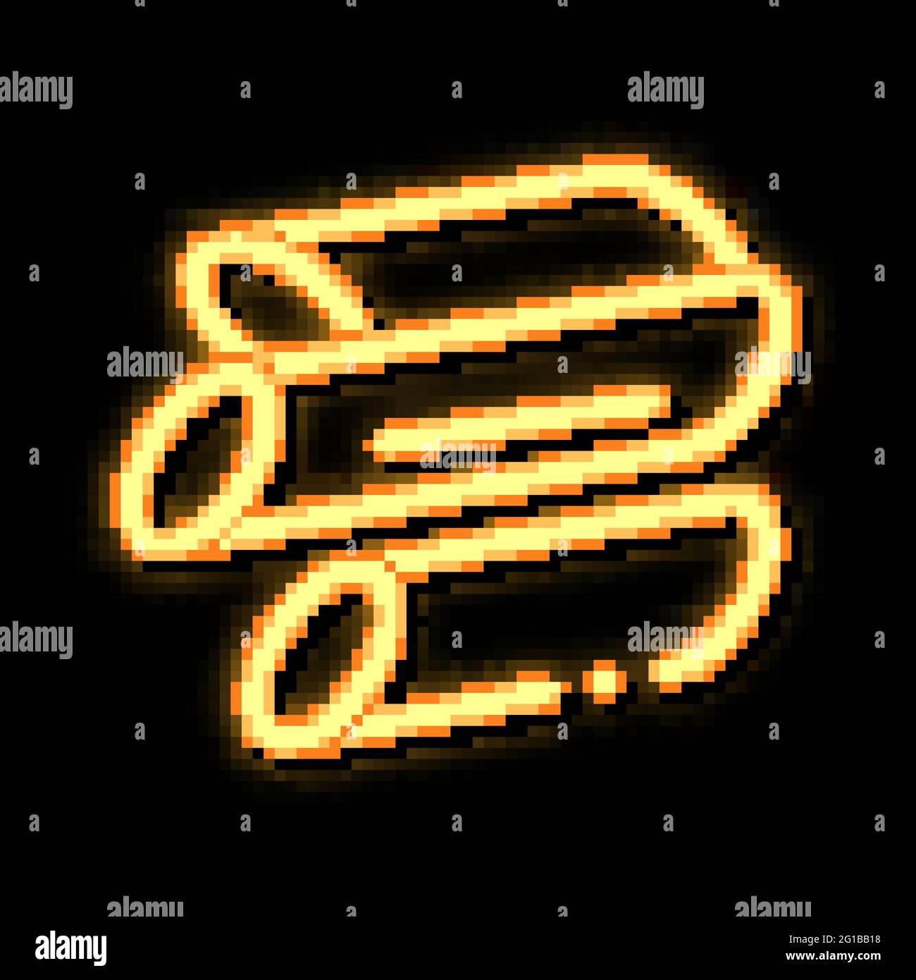 Sliced Canes neon glow icon illustration Stock Vector