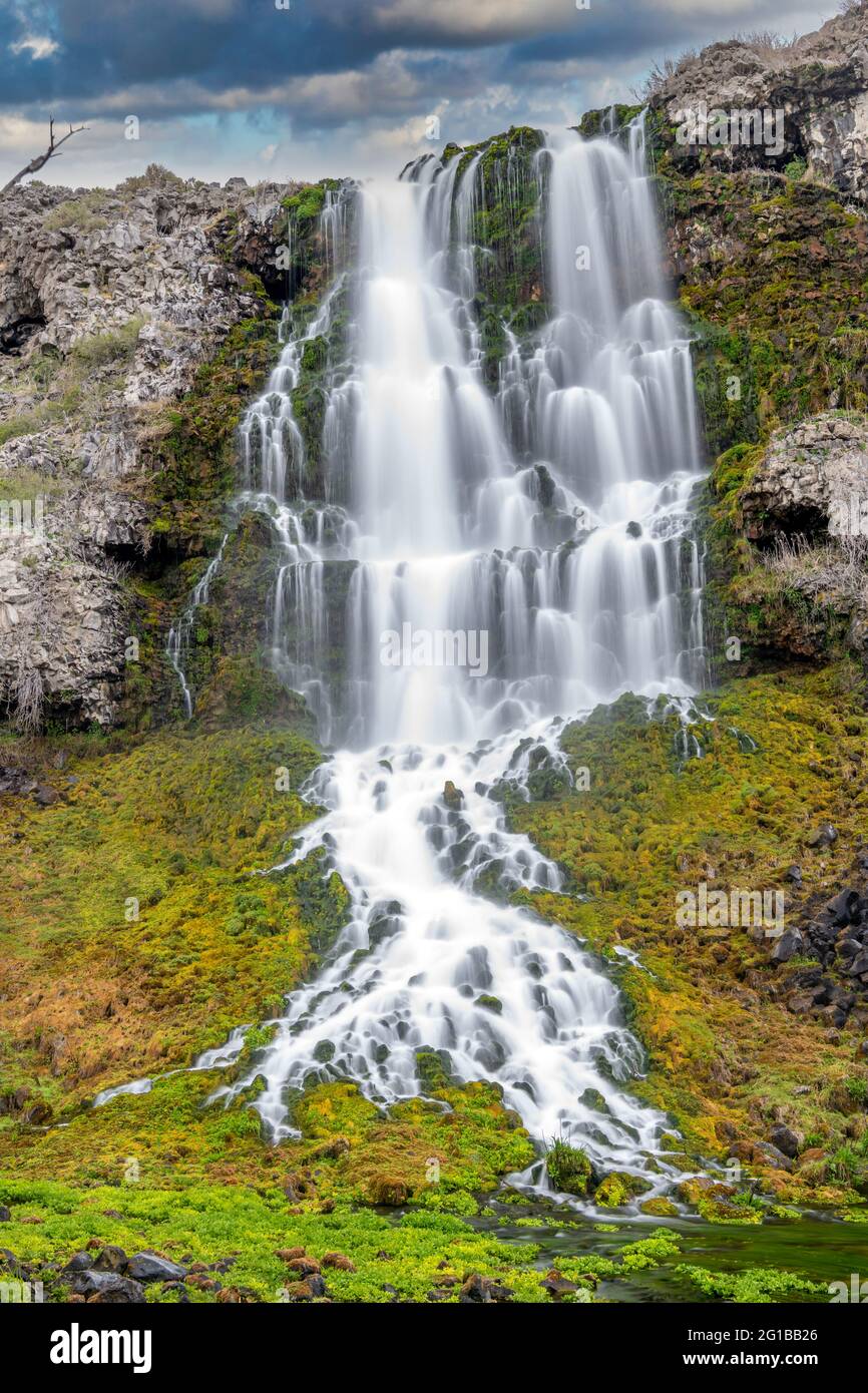 Thousand Springs waterfall in the Idaho wilderness Stock Photo