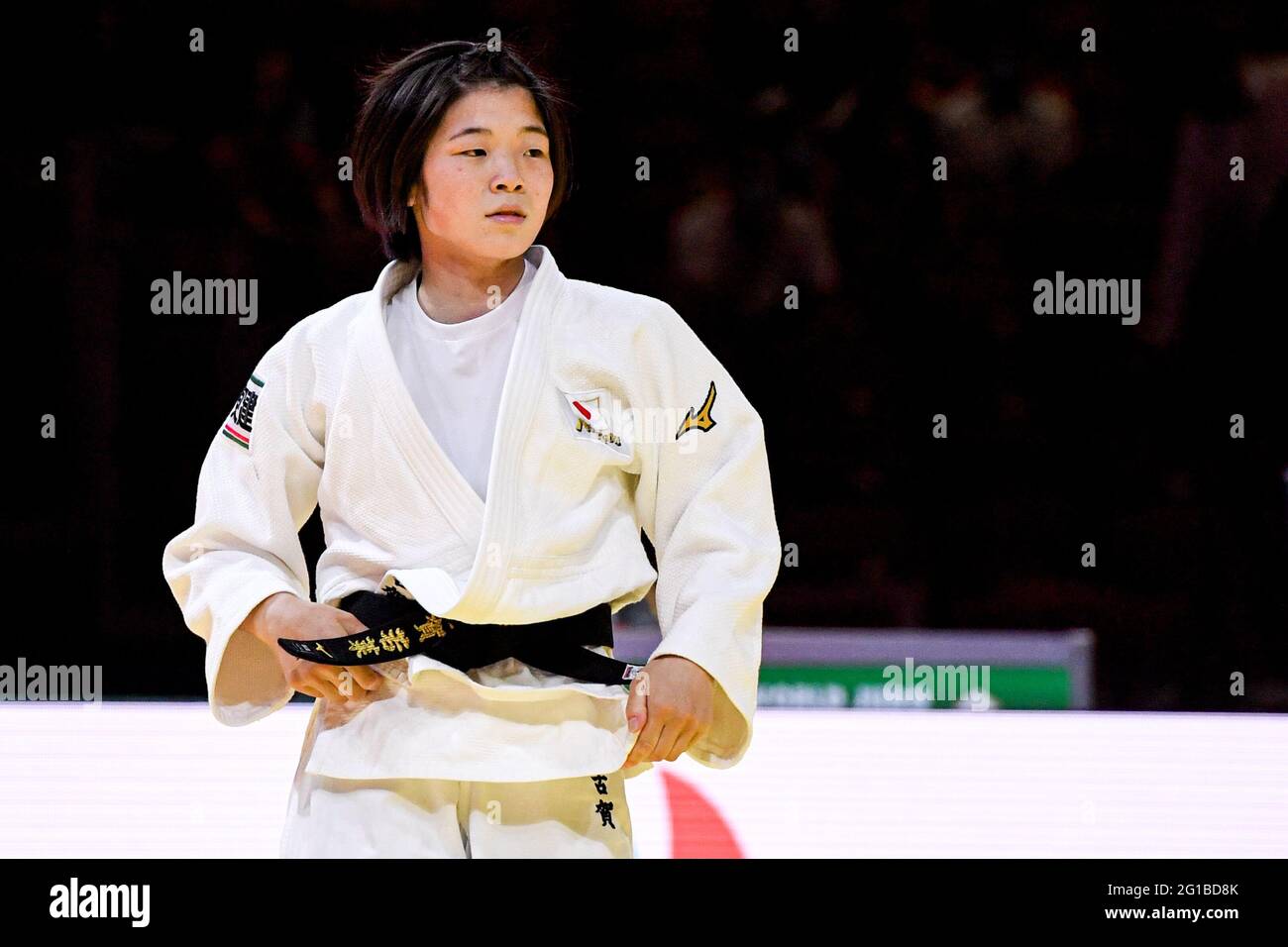 BUDAPEST, HUNGARY - JUNE 6: Wakana Koga of Japan during the World Judo Championships Hungary 2021 at Papp Laszlo Budapest Sports Arena on June 6, 2021 in Budapest, Hungary (Photo by Yannick Verhoeven/Orange Pictures) Stock Photo
