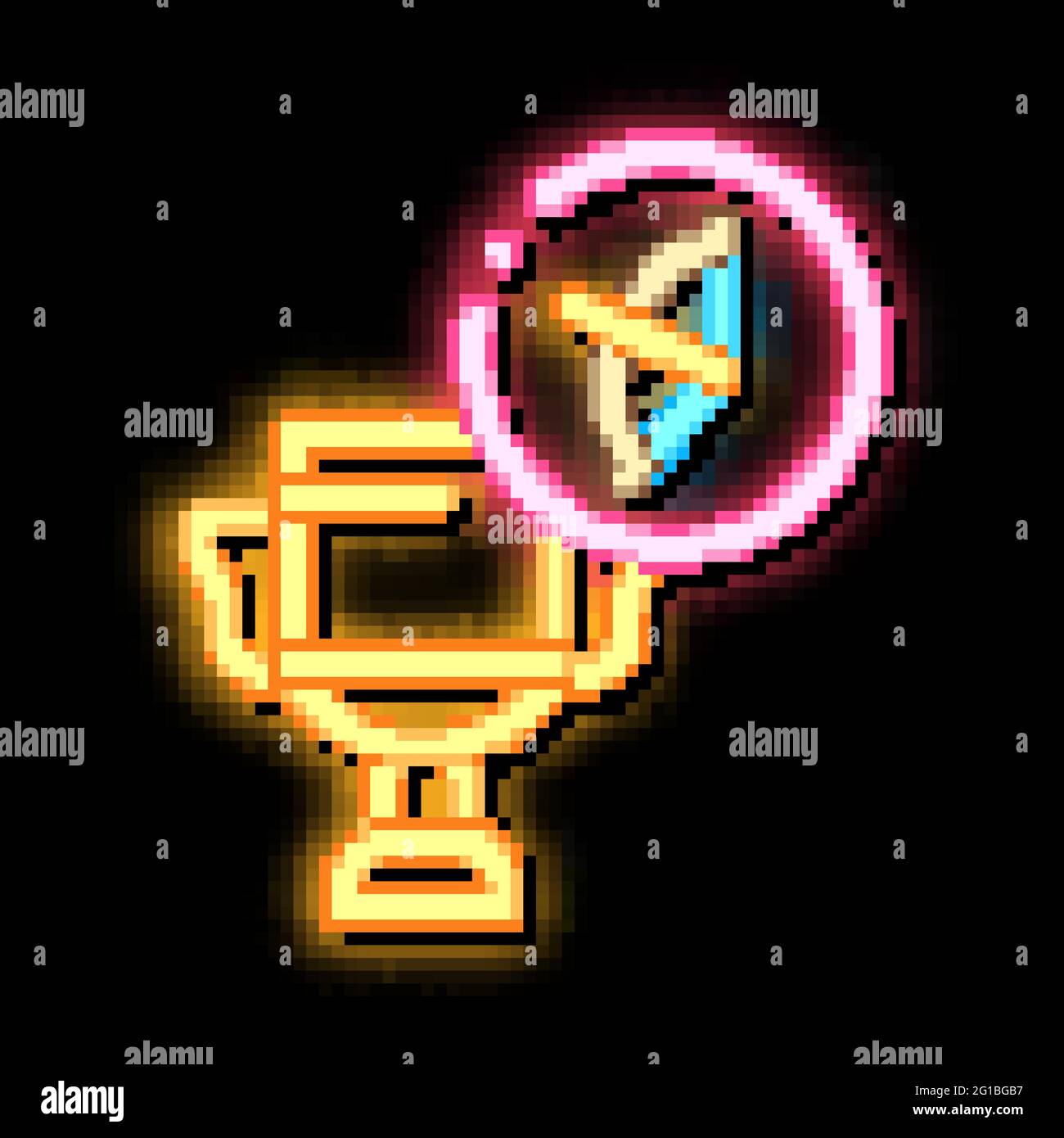 Archery Championship Cup neon glow icon illustration Stock Vector Image ...