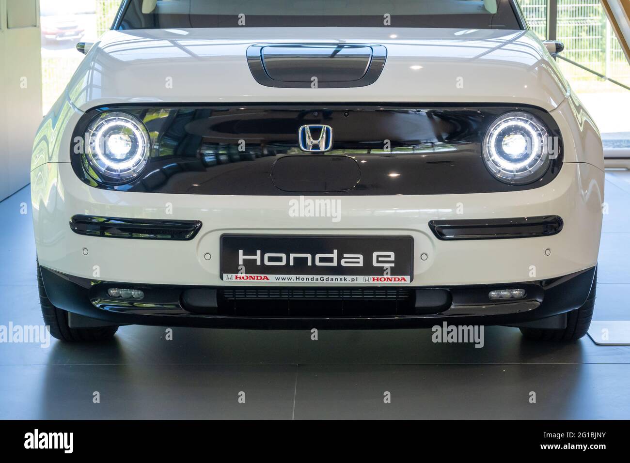 Gdansk, Poland - June 5, 2021: New model of Honda E electric vehicle  presented in the car showroom Stock Photo - Alamy