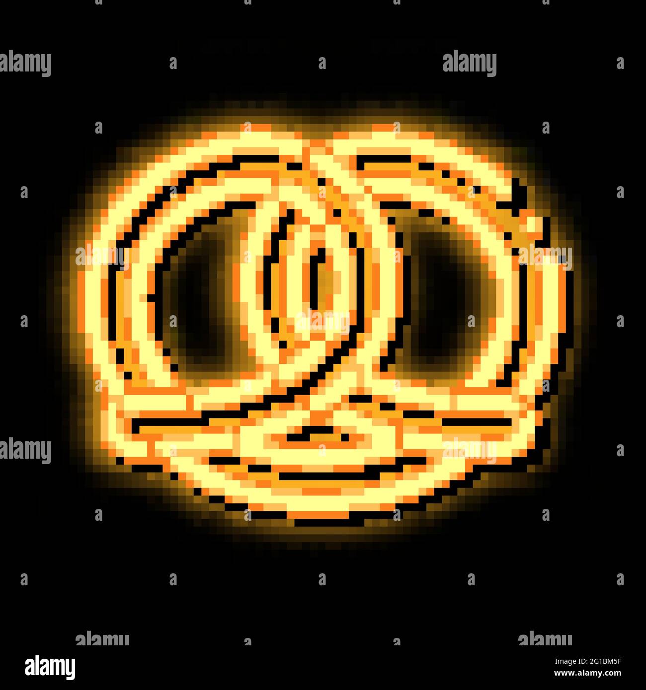 Bakery Pretzel Tasty Food neon glow icon illustration Stock Vector ...