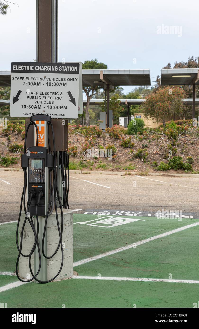 Santa Barbara, CA, USA June 2, 2021 City College facilities. Closeup