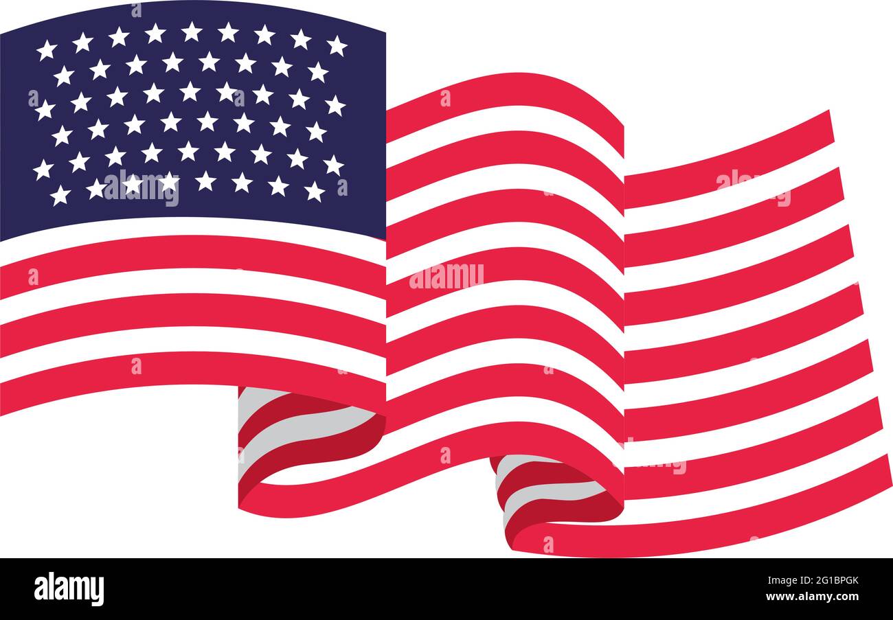 usa flag waving Stock Vector Image &amp; Art - Alamy