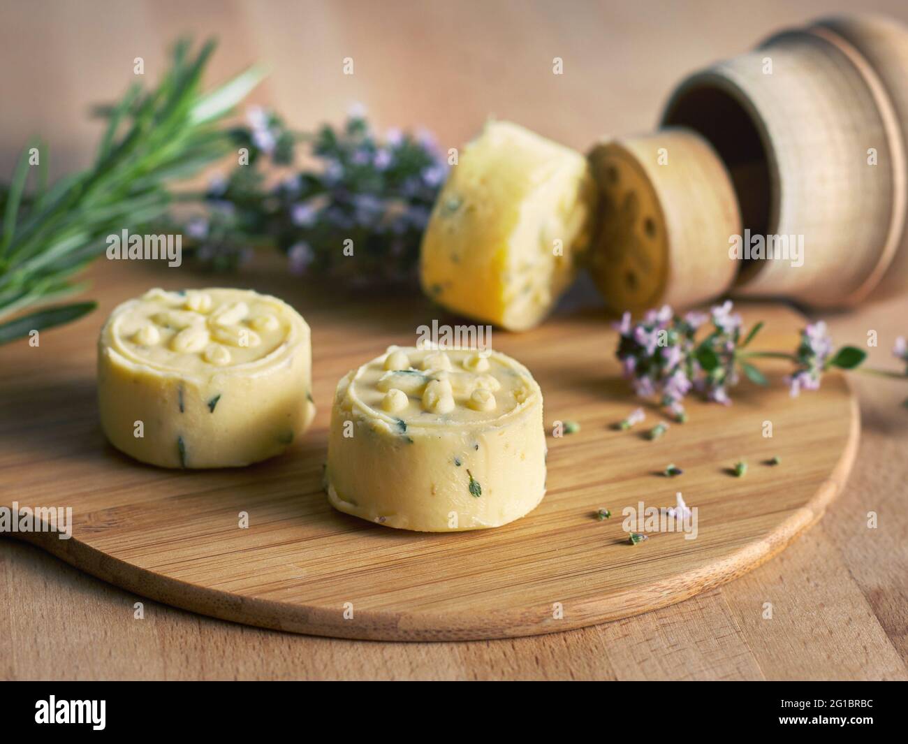 Traditional Polish Folk Art Flower Wooden Butter Mold