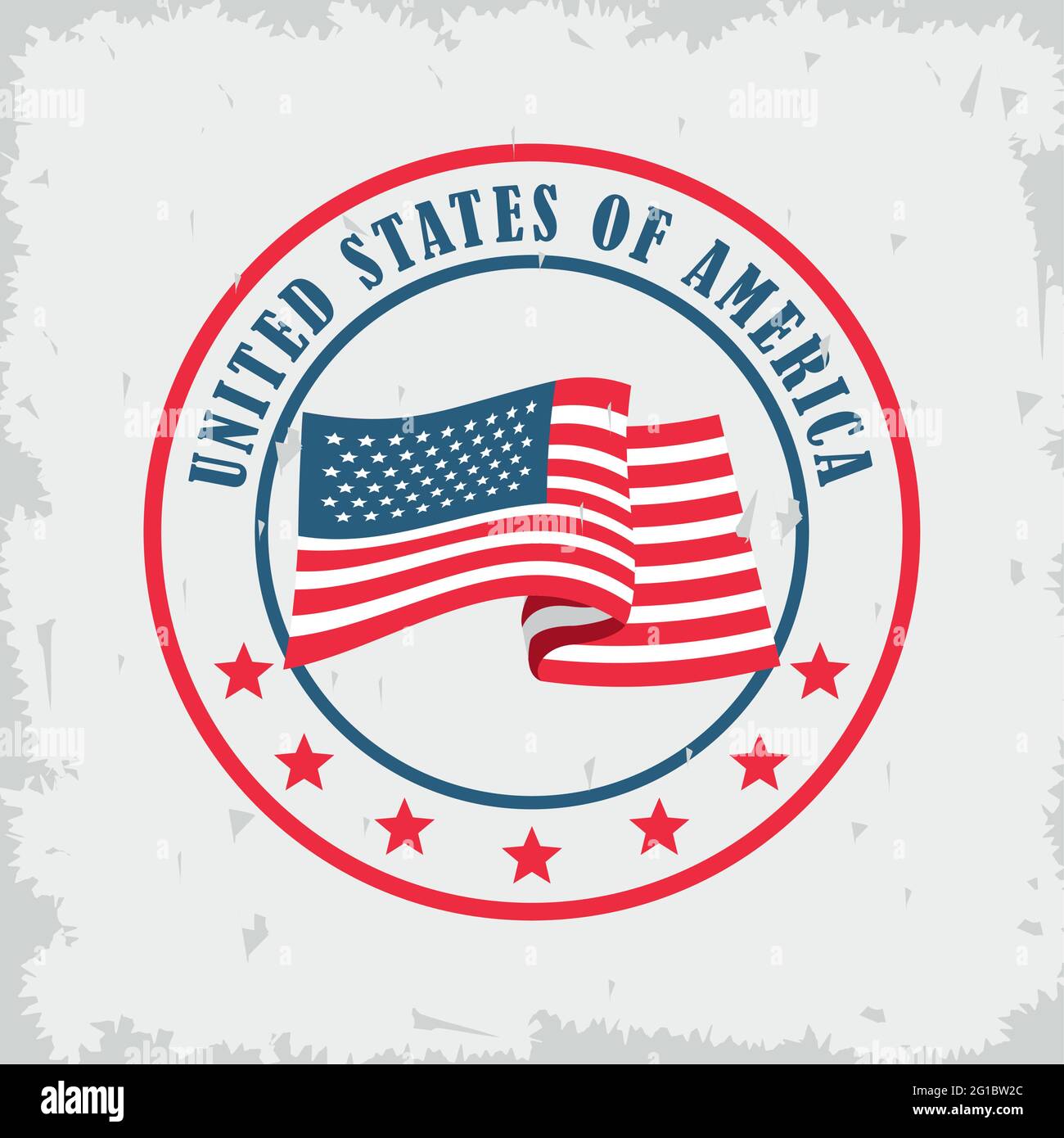 usa flag seal Stock Vector Image & Art - Alamy