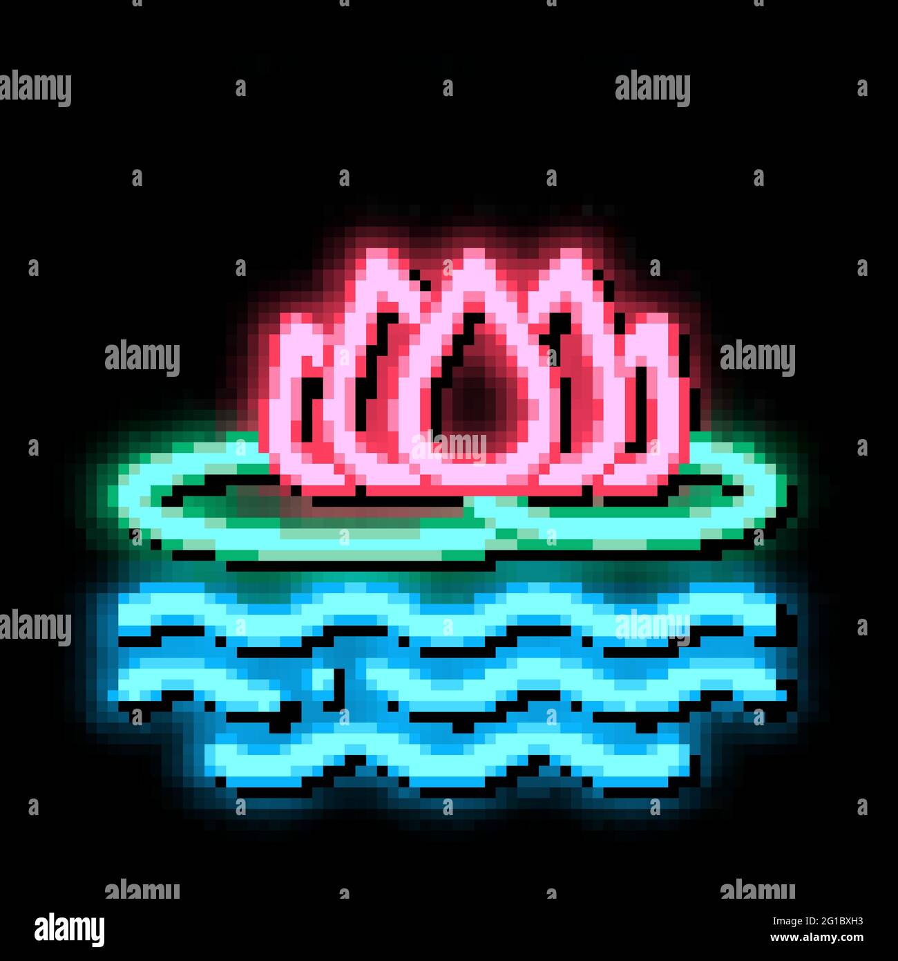 Lotus Nation Thailand Flower neon glow icon illustration Stock Vector ...