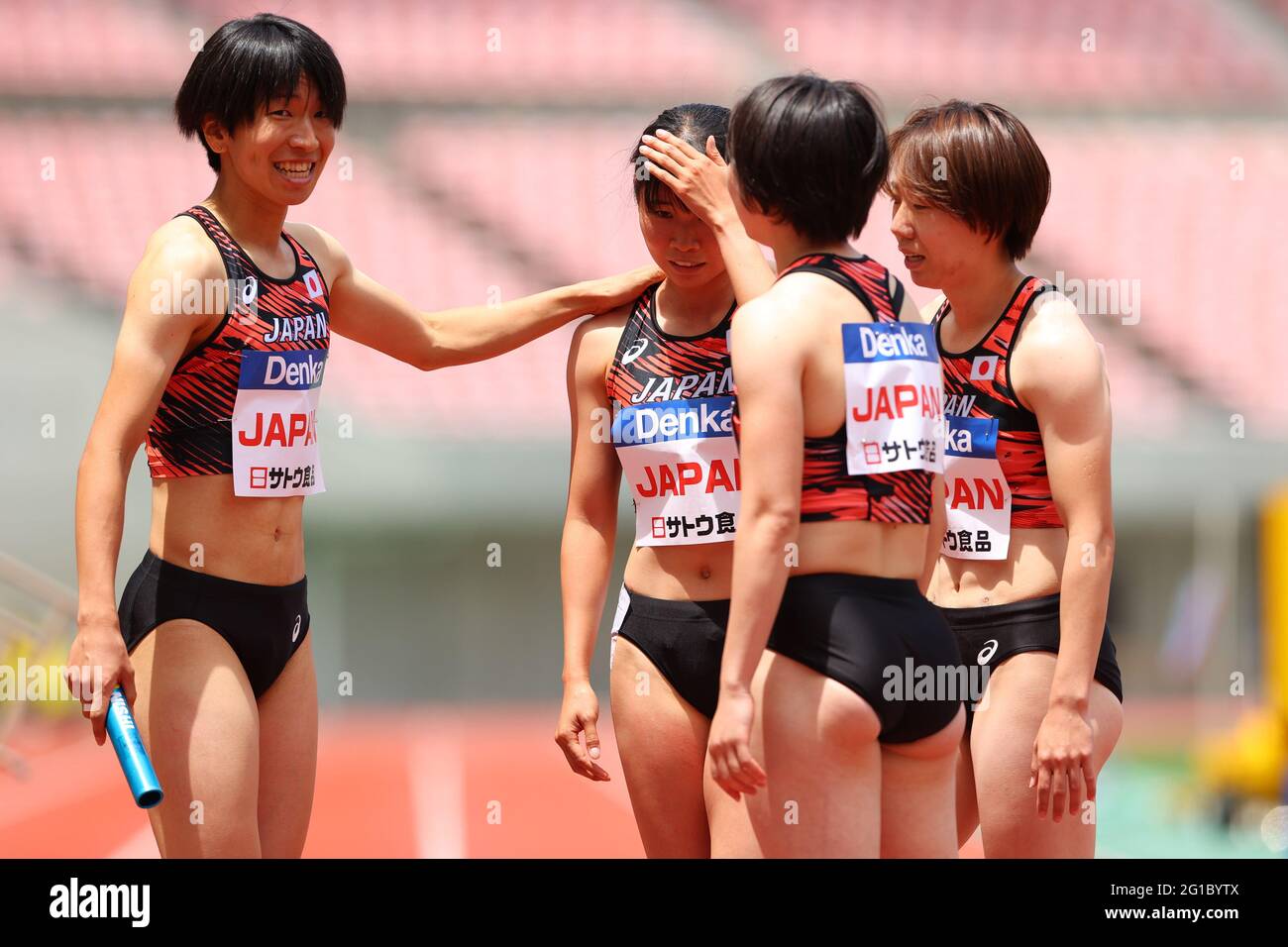 Niigata, Japan. 6th June, 2021. (LR) Seika Aoyama, Yuna Iwata, Nanako