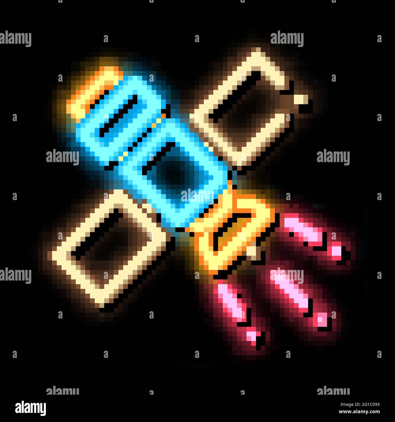 Satellite Topography Tool neon glow icon illustration Stock Vector