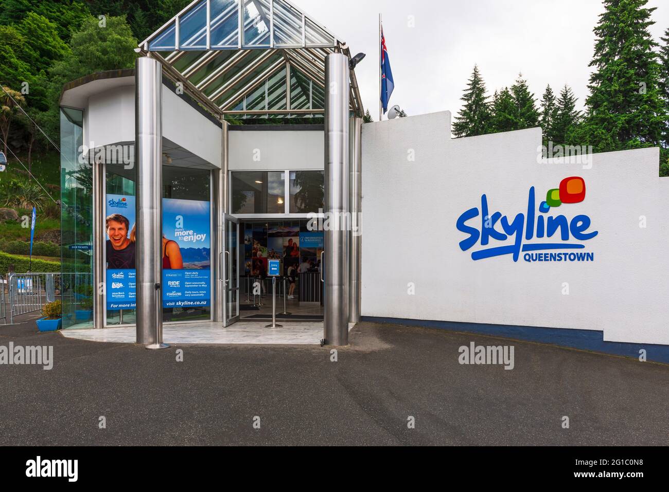 Skyline aerial tramway, Queenstown, Otago, South Island, New Zealand Stock Photo