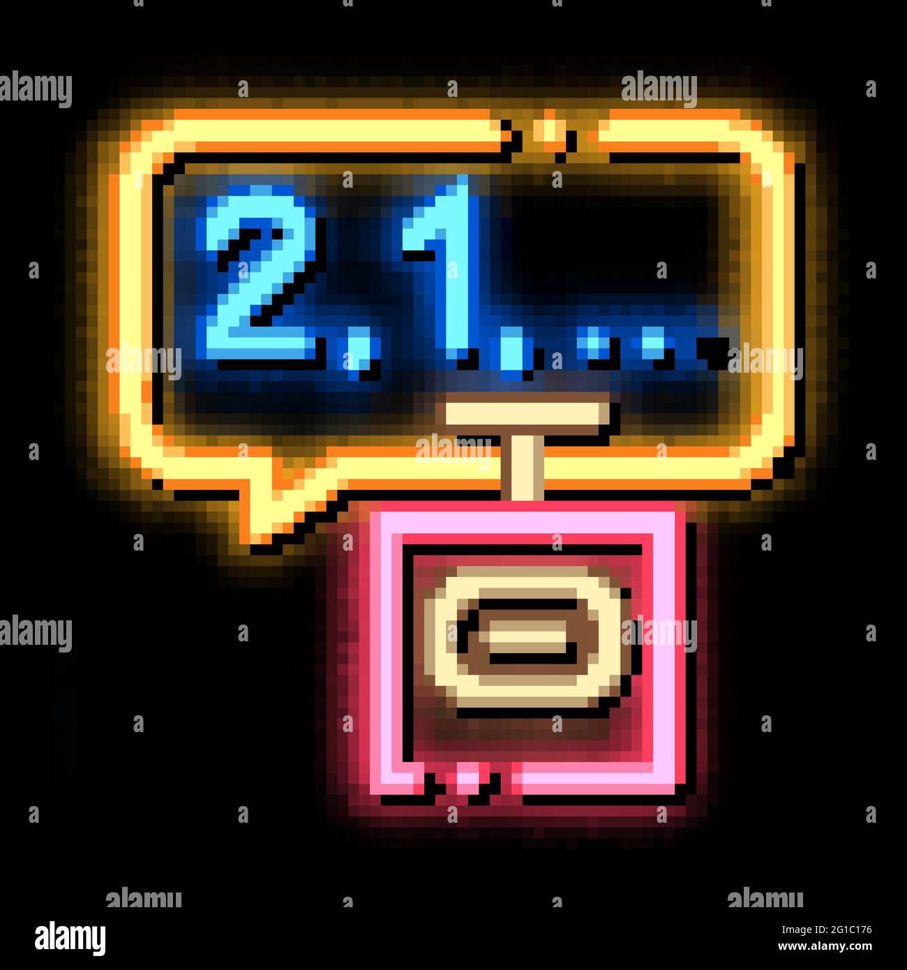 Countdown neon retro vintage hi-res stock photography and images - Alamy