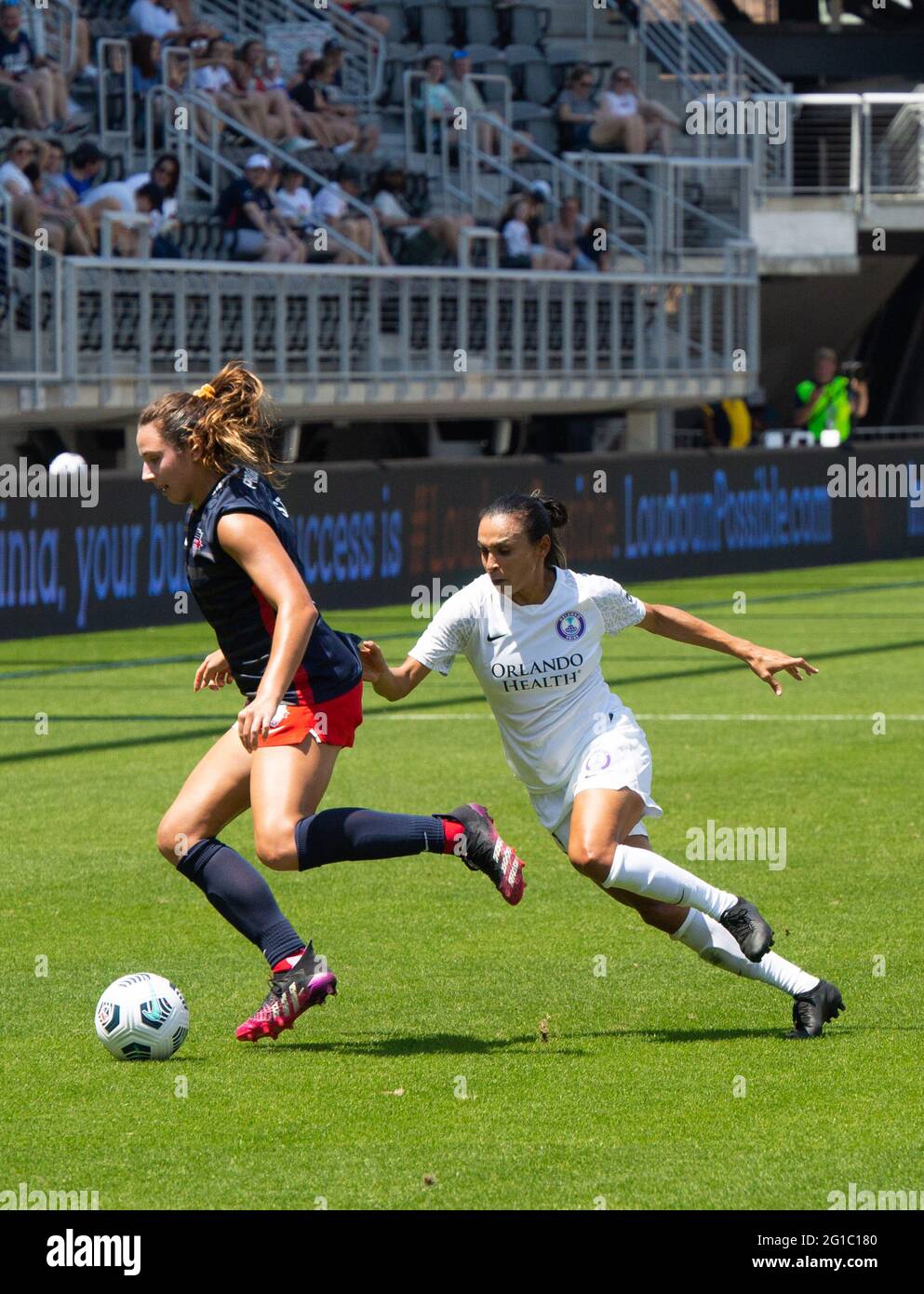 Washington D.C, United States. 06th June, 2021. Sam Staab #3 in action during the Washington Spirit's game against Orlando Pride at Audi Field in Washington, DC NO COMMERCIAL USAGE. Credit: SPP Sport Press Photo. /Alamy Live News Stock Photo