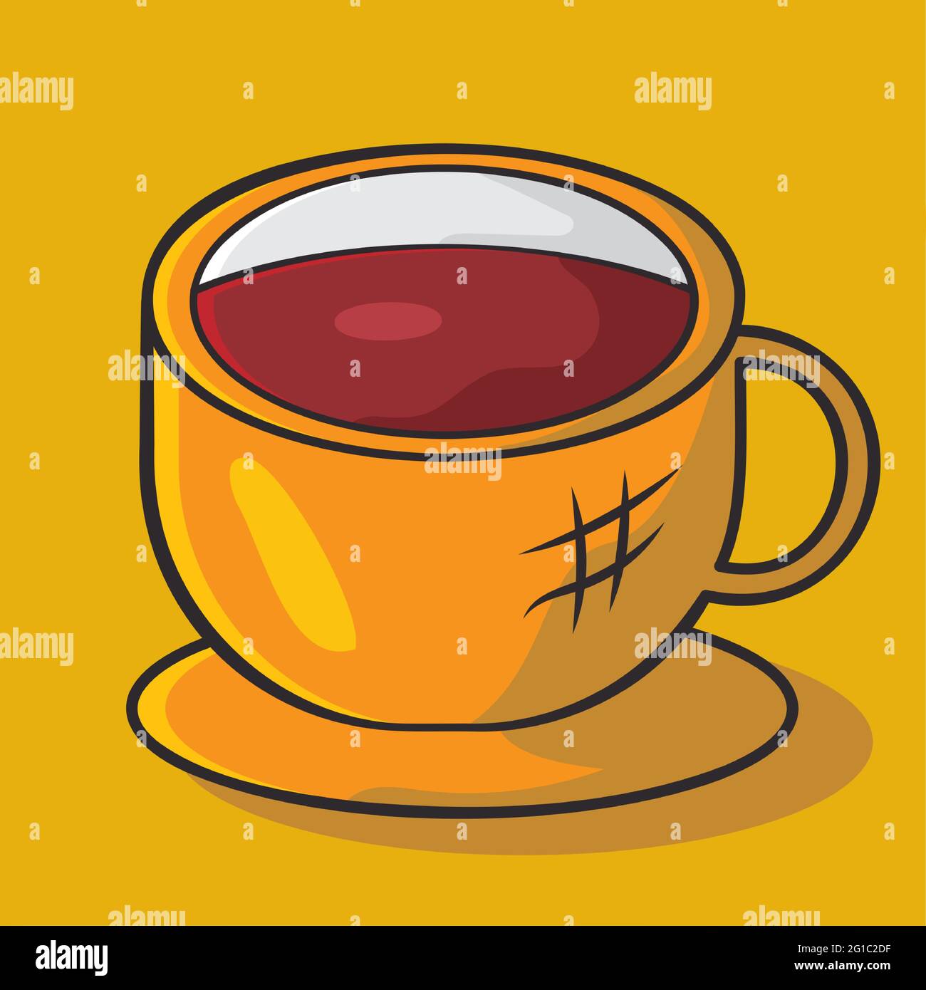 Hot Chocolate Drink Vector Illustration In Flat Style Stock Vector Image Art Alamy