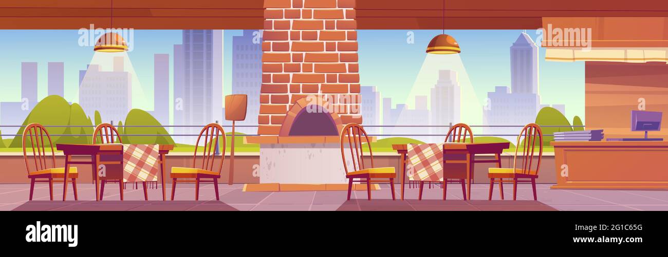 Empty Outdoor Cafe With Cityscape Background Street Cafe Or Restaurant Terrace In A Park Vector Illustration Stock Vector Image Art Alamy Empty Outdoor Cafe With Cityscape Background Street Cafe Or Restaurant Terrace In A Park Vector Illustration Stock Vector Image Art Alamy