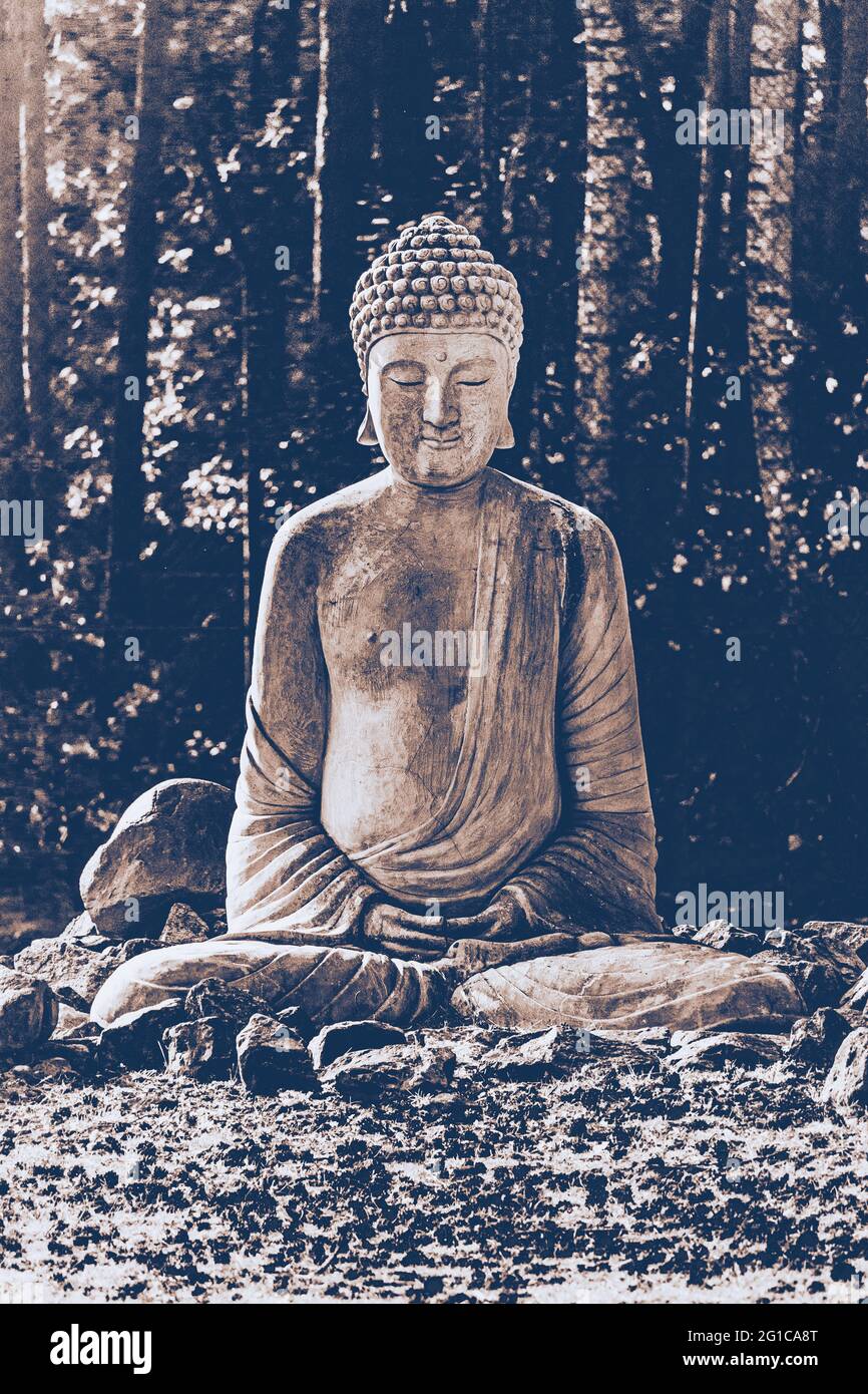 Buddha The Awakened One. Monument Decoration Statue of Buddhism as a