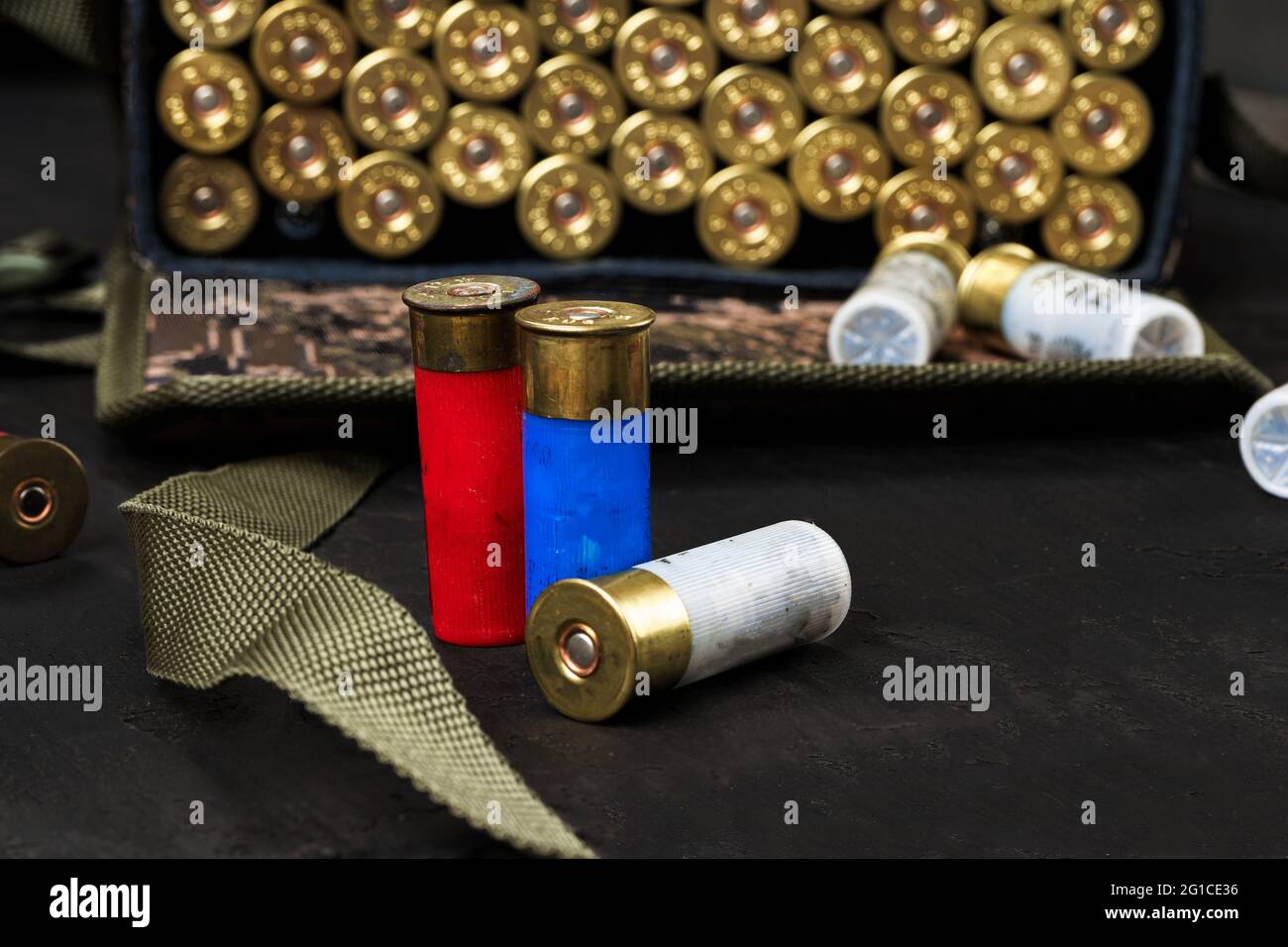 set-of-cartridges-for-a-hunting-shotgun-stock-photo-alamy