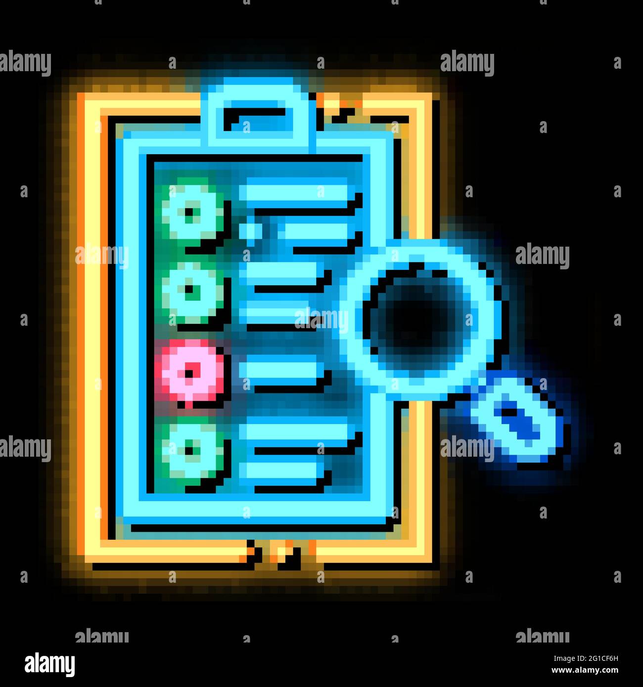 Document Research neon glow icon illustration Stock Vector Image & Art ...