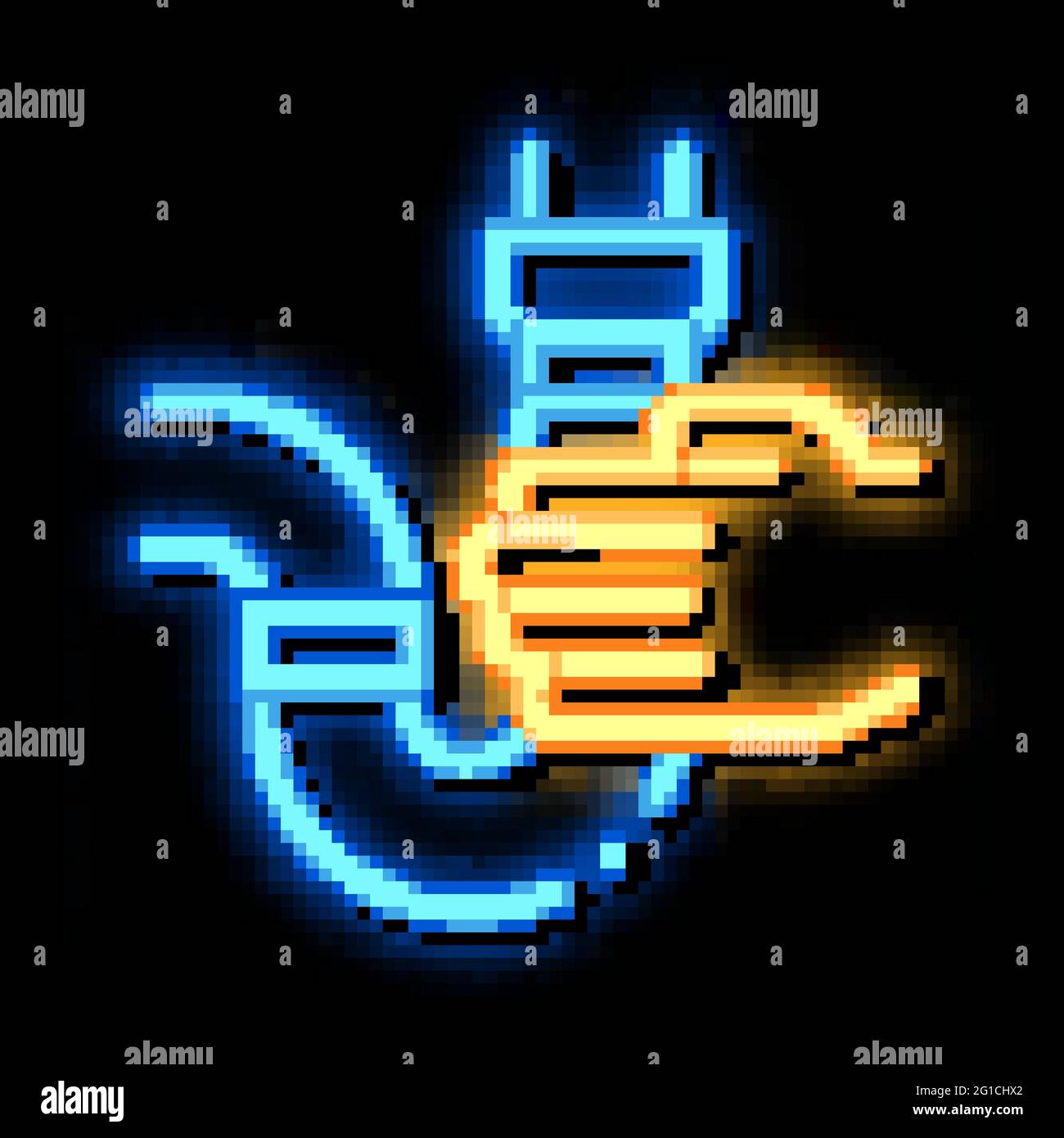 Hand Hold Pipe neon glow icon illustration Stock Vector Image & Art - Alamy