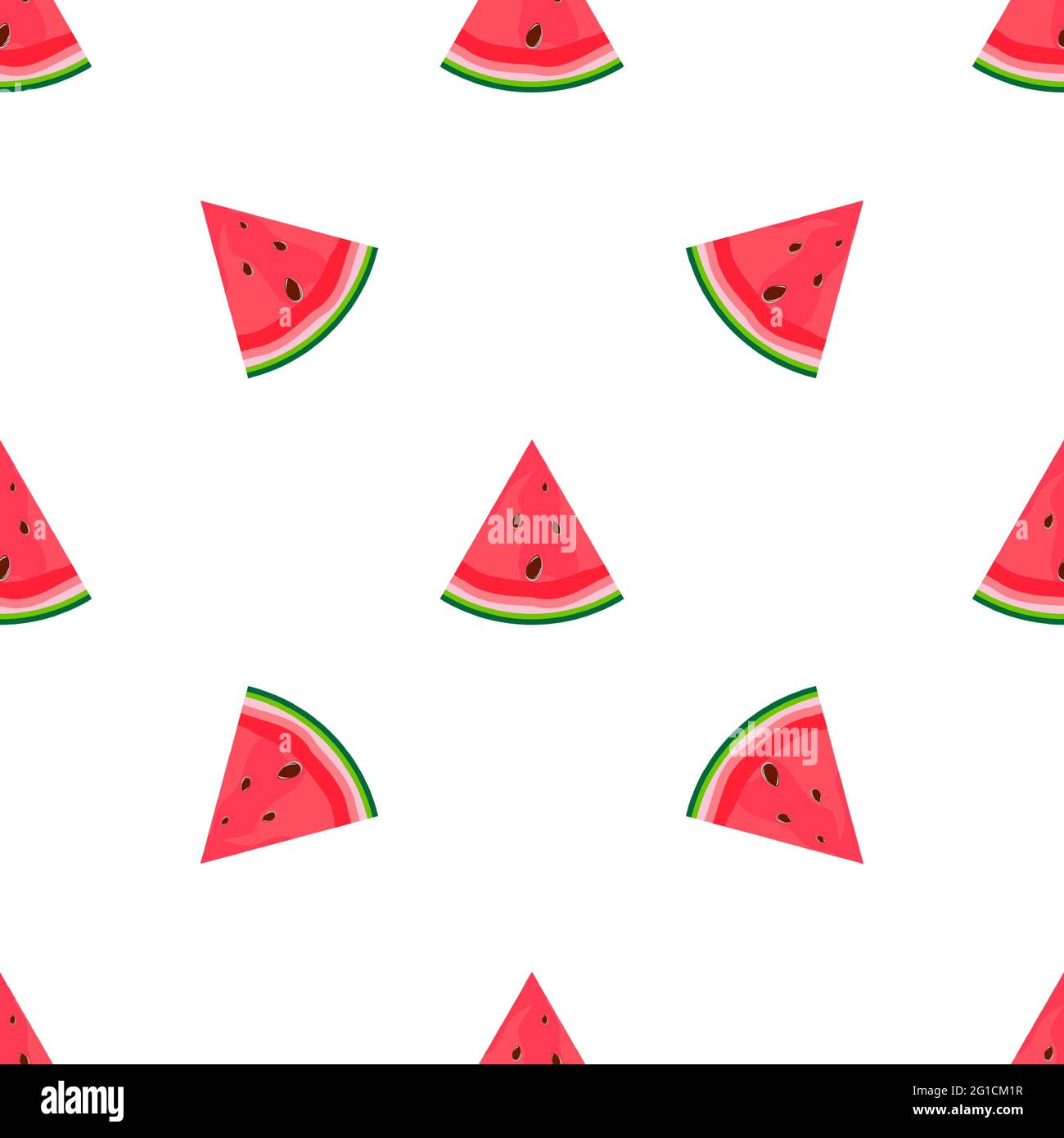 Summer Flat Seamless pattern Background with watermelon. Vector ...