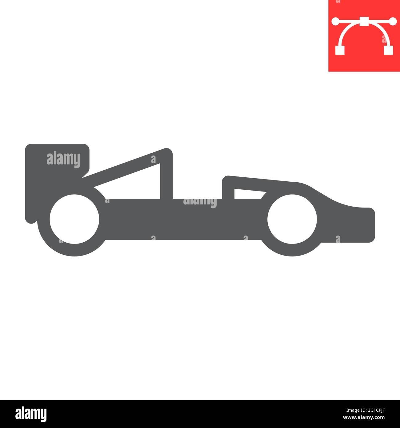 Race car glyph icon Stock Vector