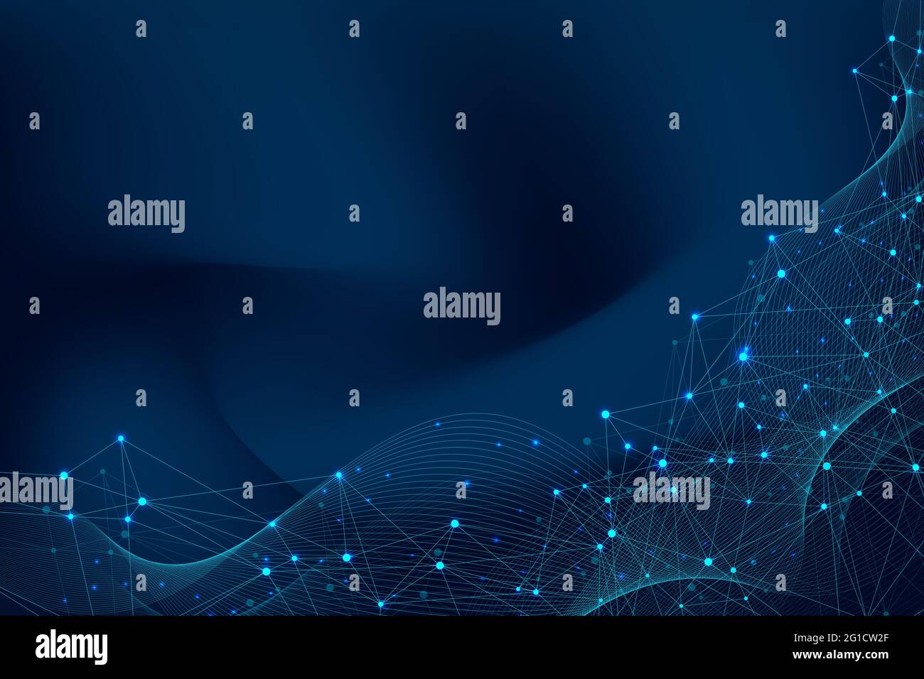 Abstract plexus background with connected lines and dots. Wave flow. Plexus geometric effect Big data with compounds. Lines plexus, minimal array Stock Photo