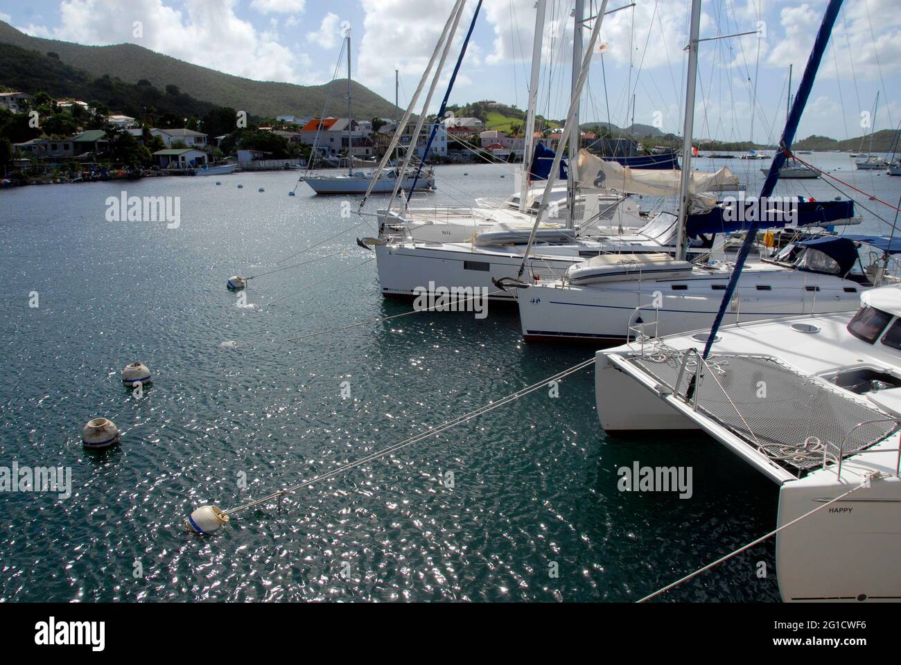 Part of the marina, Port La Royale, Simpson's Bay lagoon, St Martin, Caribbean Stock Photo