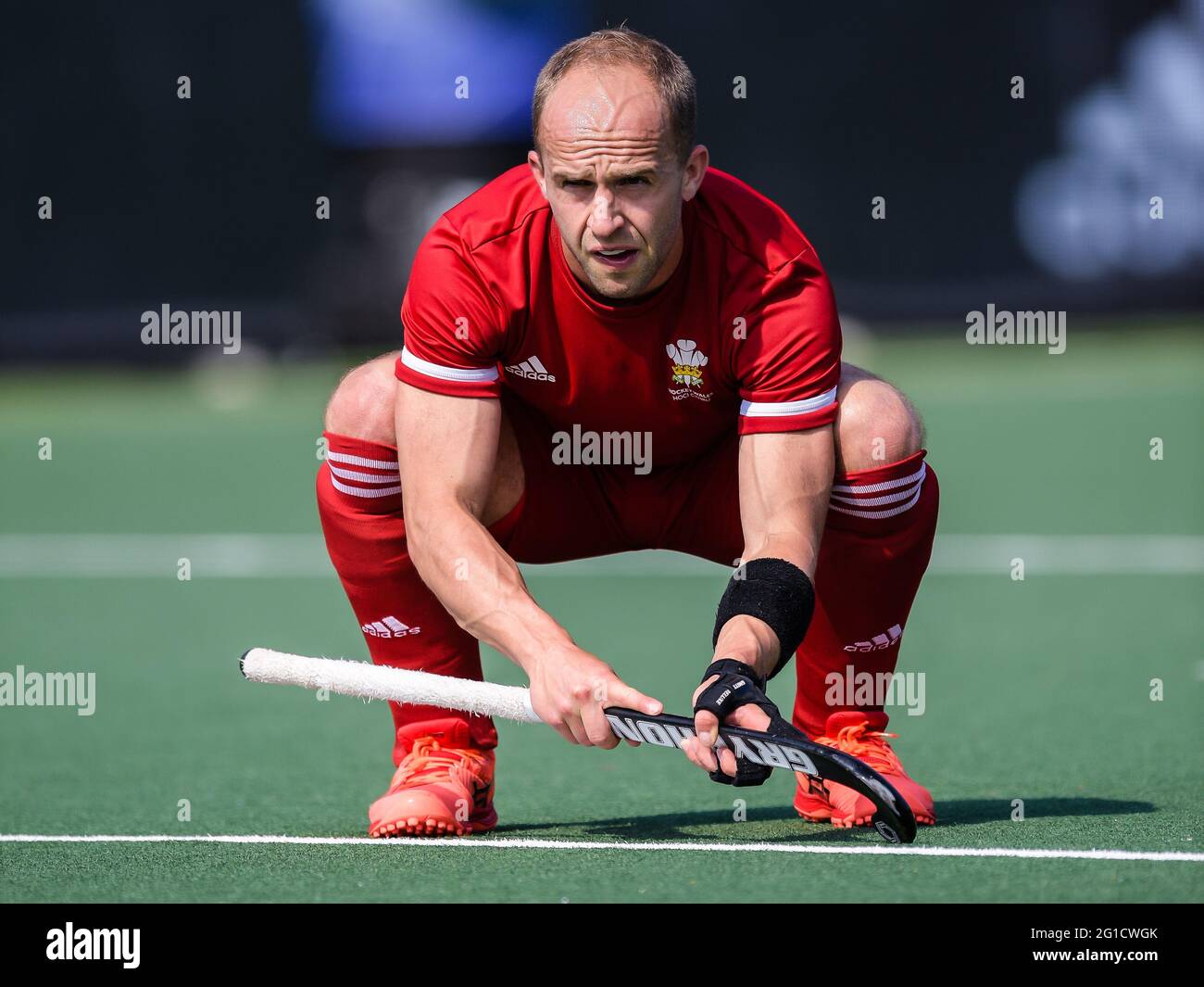 Amstelveen The Netherlands June 4 21 Hockey Ek Duitsland V Wales Amstelveen Luke Hawker Of Wales Stock Photo Alamy