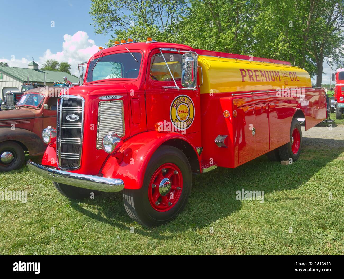 Shell Oil Gasoline Truck. 1947 Stock Photo