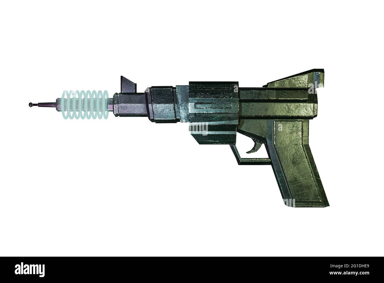 3d rendering of an alien laser gun isolated on white background Stock Photo  - Alamy