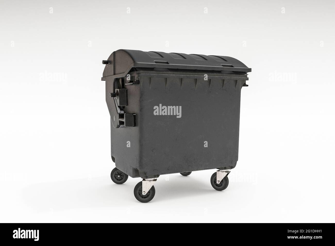 trash bin isolated on white background 3d illustration Stock Photo - Alamy
