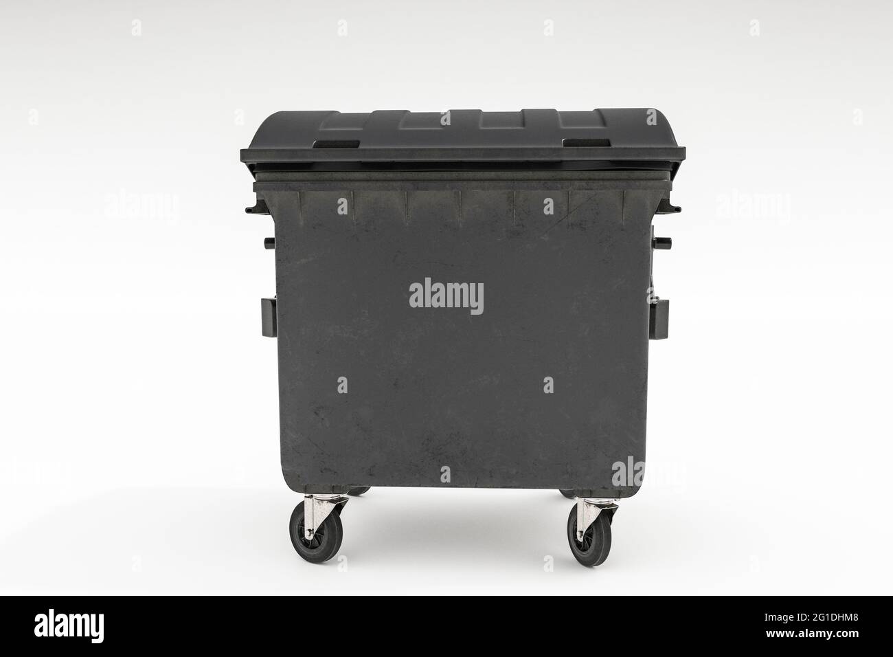 trash bin isolated on white background 3d illustration Stock Photo - Alamy