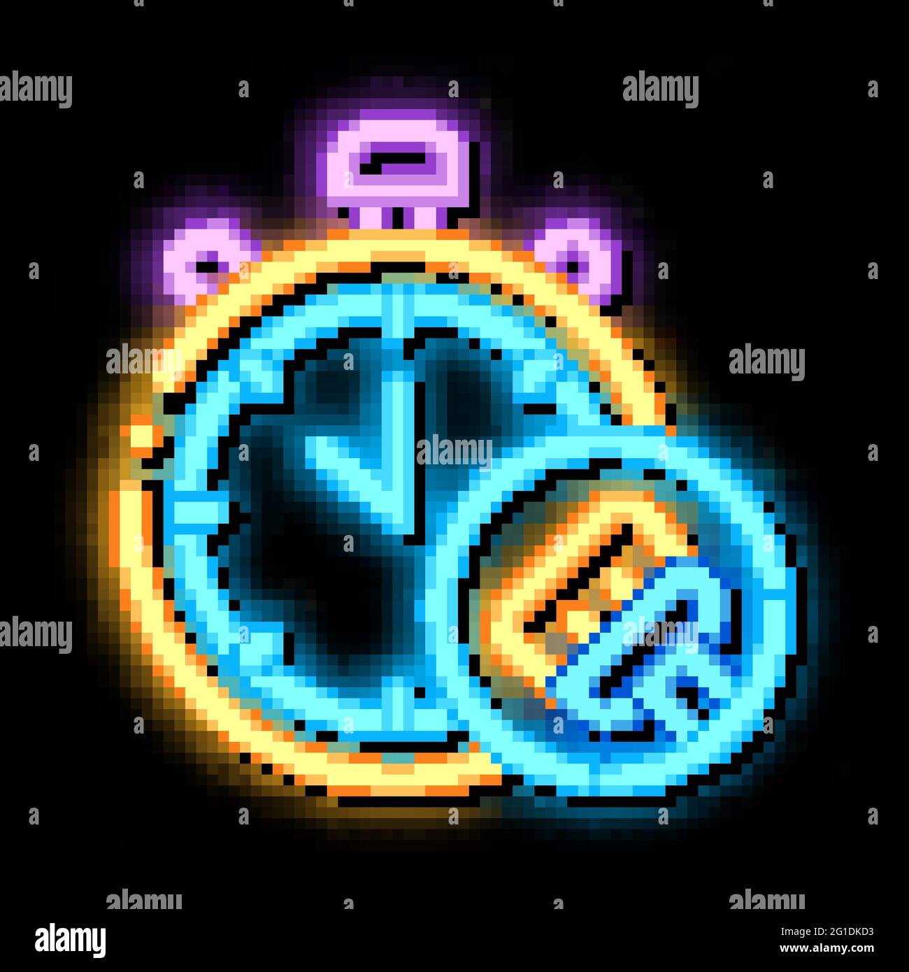 Stopwatch Brush neon glow icon illustration Stock Vector Image & Art ...