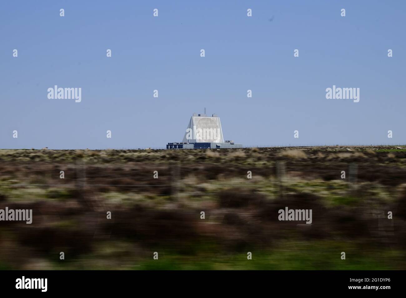 Radar System at RAF Fylingdales Stock Photo