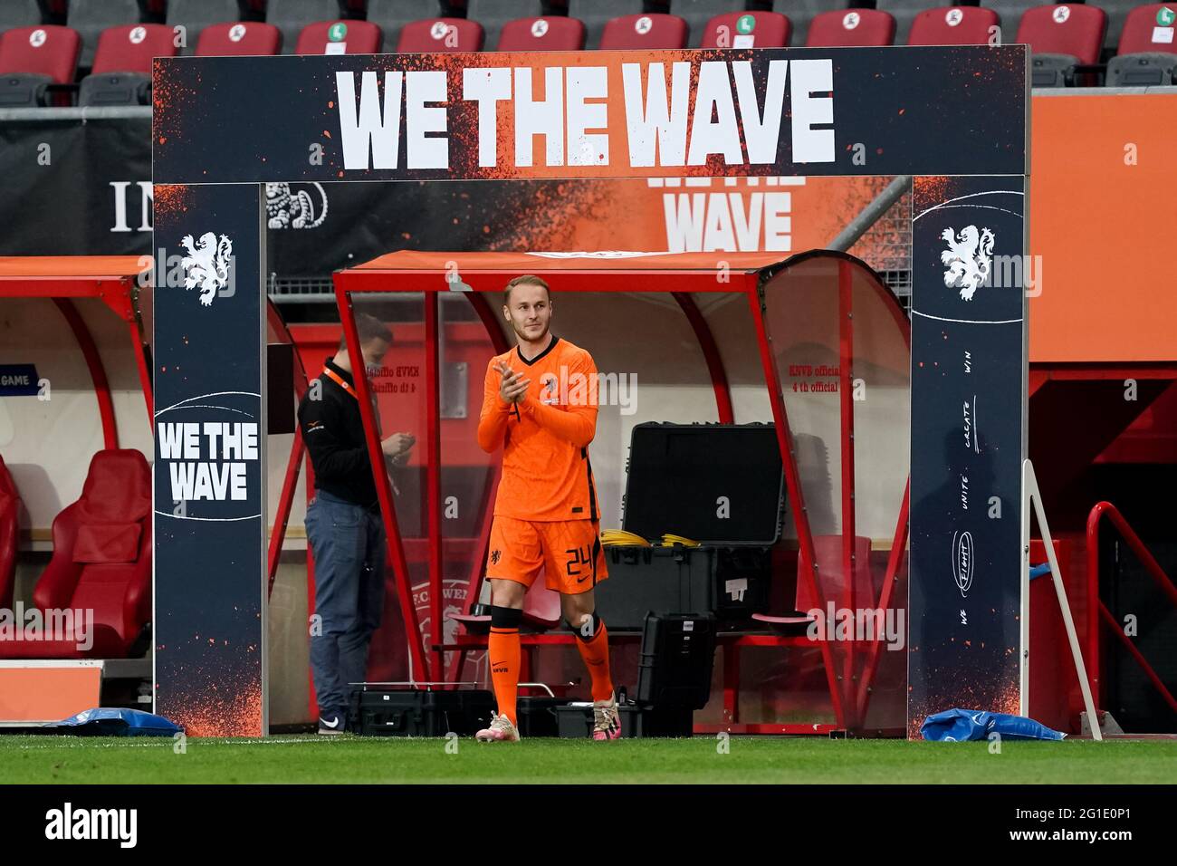 ENSCHEDE, NETHERLANDS - JUNE 6: Teun Koopmeiners of the Netherlands during the International Friendly match between Netherlands and Georgia at FC Twen Stock Photo