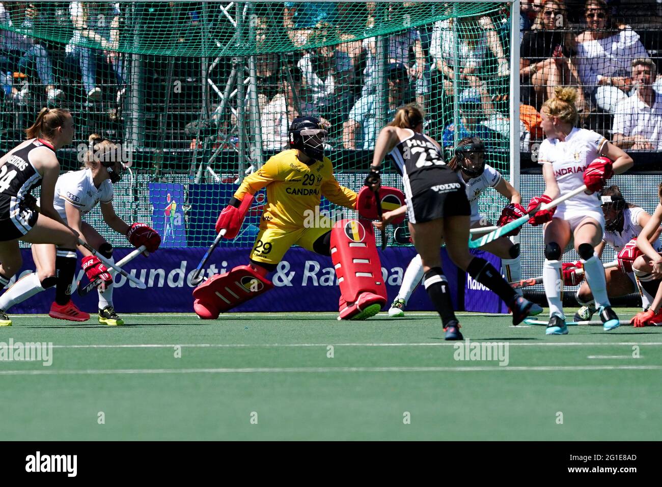 AMSTELVEEN, NETHERLANDS - JUNE 6: Elodie Picard of Belgium during the Euro Hockey Championships match between Duitsland and Belgie at Wagener Stadion Stock Photo