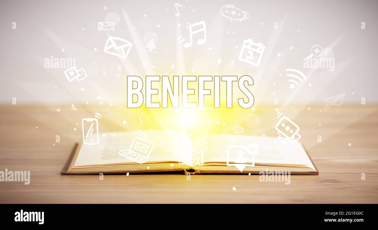 Business Book Inscriptions Examples open book with business inscription Stock Photo - Alamy